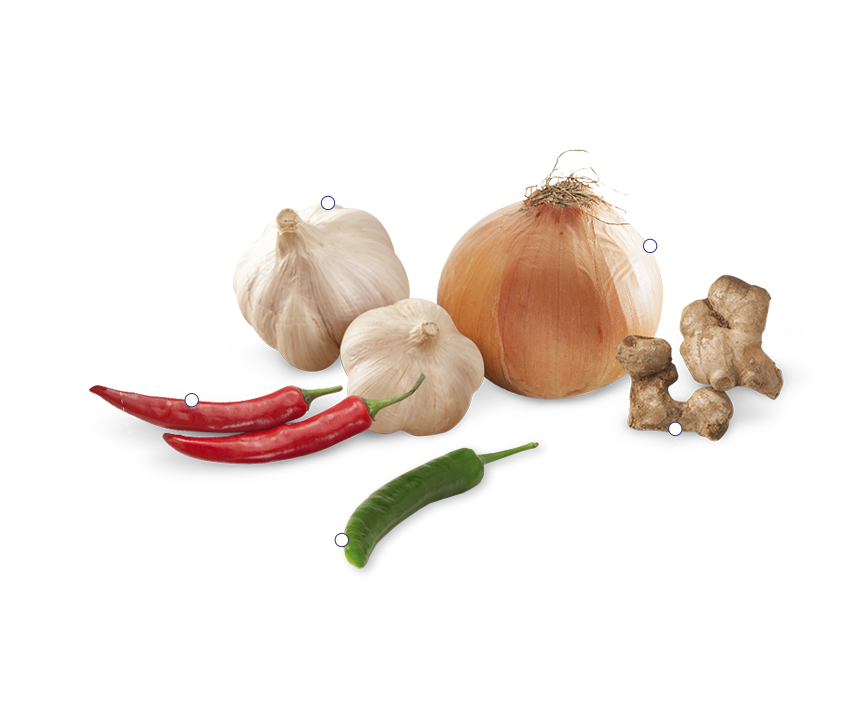 마늘, 양파 등 재료 이미지
