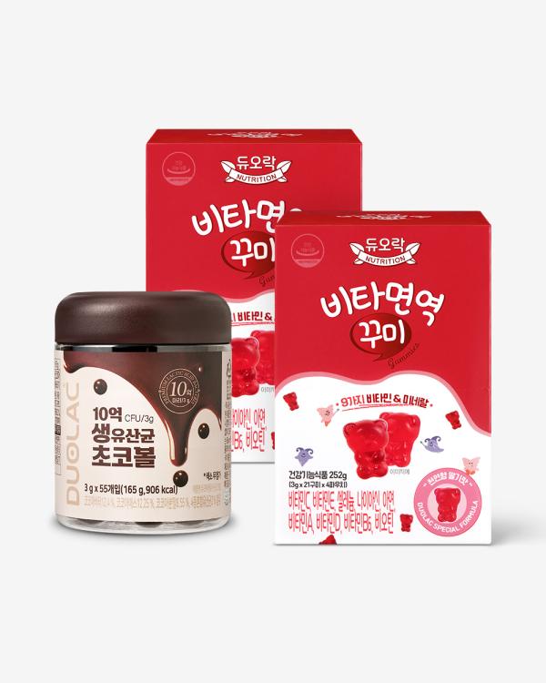 [업그레이드] 듀오락 생유산균 초코볼 10억 1개+비타면역꾸미 2개