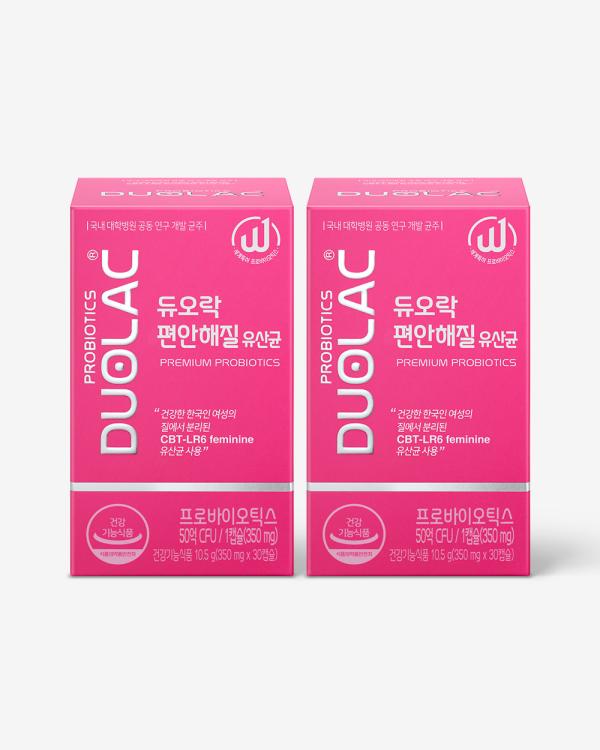[상반기베스트] 듀오락 편안해질 유산균 2개 (60일분) +바이오가드10일